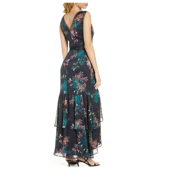 HARLYN Floral & Lace High/Low Maxi Dress XS NEW - Picture 2 of 11